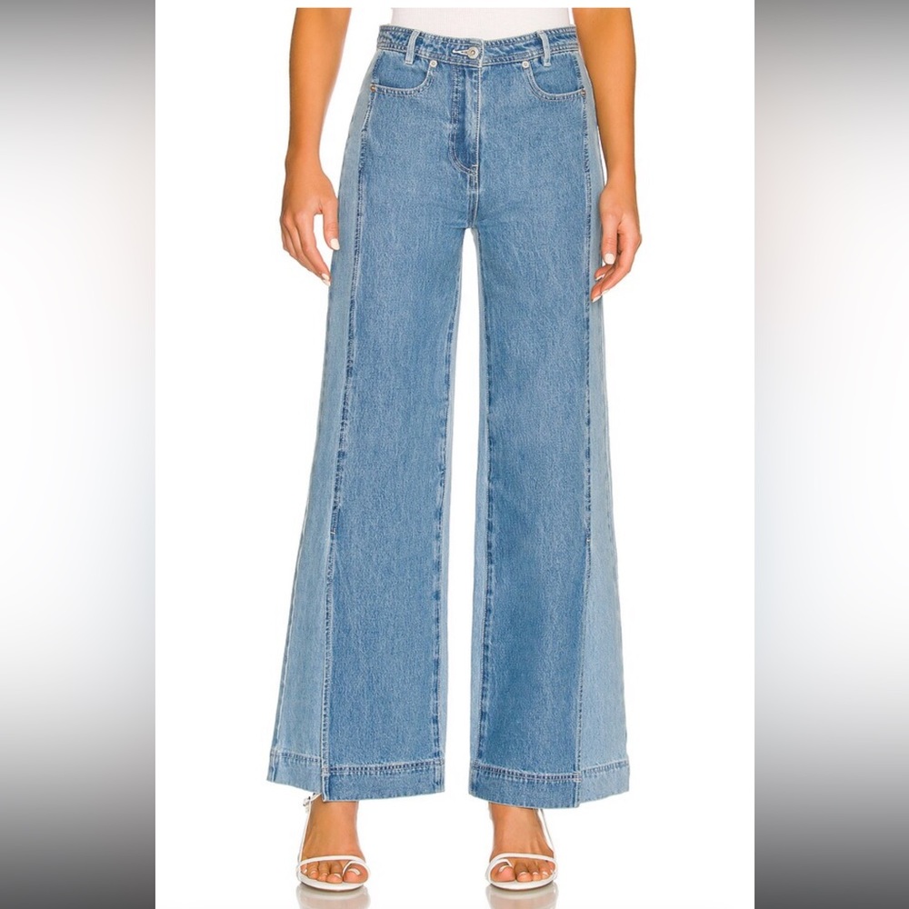 NWT Something Navy Two Toned Wide Leg Pants
